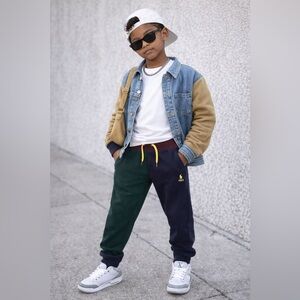 Polo by Ralph Lauren Kids' Navy and Forest Green Joggers